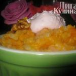 Гарбузовая каша  со сливками