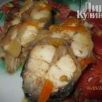 Пангасиус  с овощами