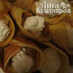 Вафельные трубочки с кремом
