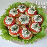 Кабачки слоёные с кунжутом.