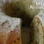 Кекс с маком, лимонной цедрой и орехами