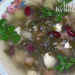 Щавелевый супчик с красной фасолью
