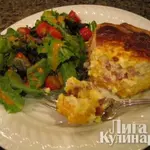 Киш с ветчиной и сыром