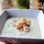 Белый Гаспачо с крабовым салатом