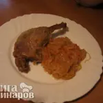 Утка с квашеной капустой