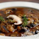 Грибной суп с чесноком
