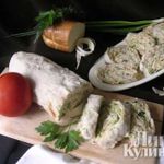 Рулет с ветчиной и сыром