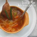 Овощной суп с гренками