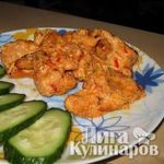 Острое куриное филе с апельсинами