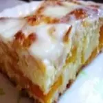 Пирог с персиками