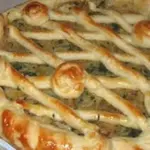 Пирог с капустой и шпинатом