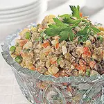 Салат оливье с яблоками