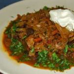 Жареная капуста с мясом