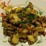 Жареные лисички с картошкой
