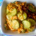 Салат из жареных огурцов
