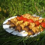 Шашлык из курицы в майонезе