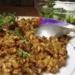 Перловая каша с мясом, тушёнкой