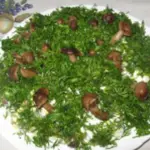 Салат грибная поляна (полянка) с опятами
