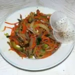 Салат обжорка с печенью
