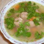 Суп с фрикадельками и вермишелью