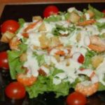 Салат Цезарь с креветками