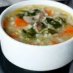 Суп грибной с курицей