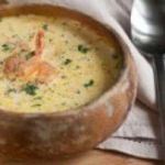 Сырный суп с креветками