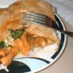 Сэндвич с цыпленком, шпинатом и сыром