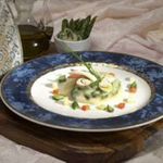 Сыр со спаржей и яйцами перепела