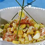 Салат из ананаса с креветками