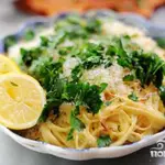 Запеченные макароны с лимоном