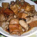 Жареная свинина с тофу