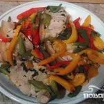 Жареная свинина с перцем