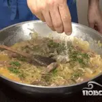 Печень с полентой