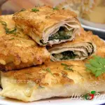 Чесночно-сырные конвертики из лаваша