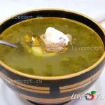 Суп с мясом и щавелем