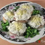 Гренки с яйцом Хризантемы