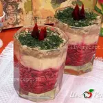 Салат из свеклы с рыбными консервами
