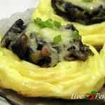 Картофельные корзиночки с грибами