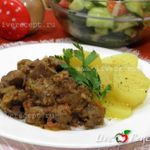 Куриная печень по-креольски
