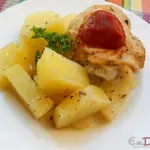 Картофель с курицей в рукаве