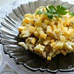 Салат с рыбьими молоками