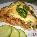 Запеканка из риса с фаршем и фасолью