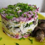 Салат с сельдью