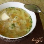 Суп из минтая с маслом и укропом
