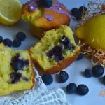 Лимонные кексы с черникой