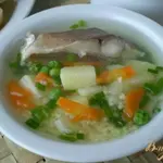 Суп рыбный с горошком