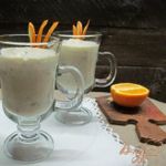 Смузи из яблока творога и апельсина