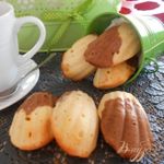 Шоколадно-ванильные мадленки