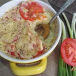 Картофельная запеканка под помидорами